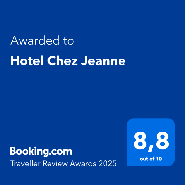 Awarded to Hôtel Chez Jeanne - Booking.com 8,8/10 - Traveller Review Awards 20254