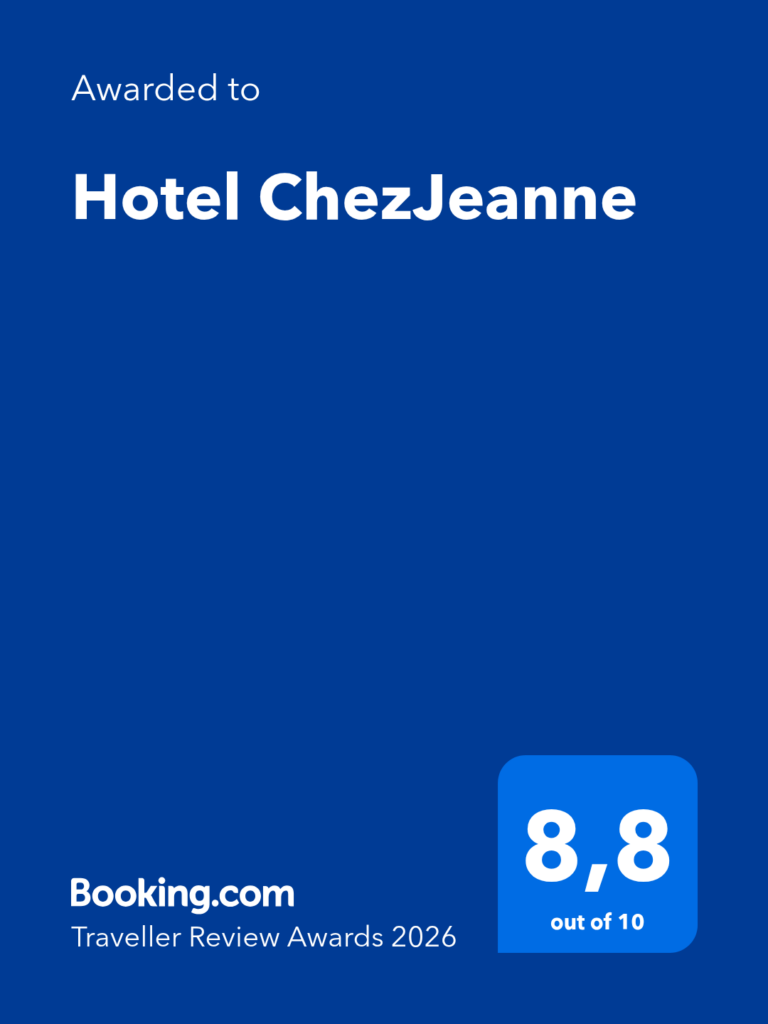 Awarded to Hôtel ChezJeanne by Booking.com - 8,8 out of 10